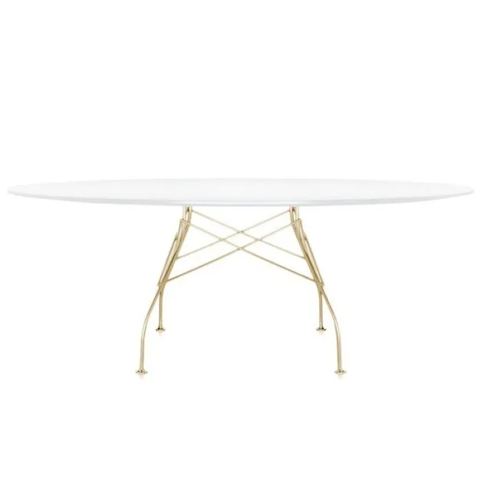 Bestseller Kartell Glossy tafel-Goud-Wit