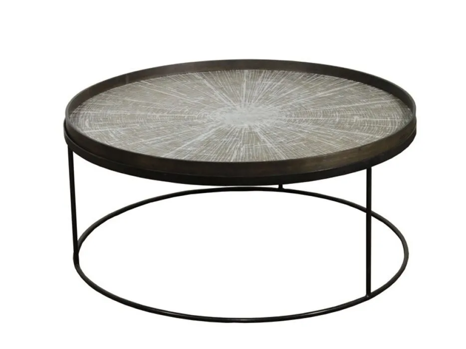 Ethnicraft Frame Rond Laag XL tafel Op = Op