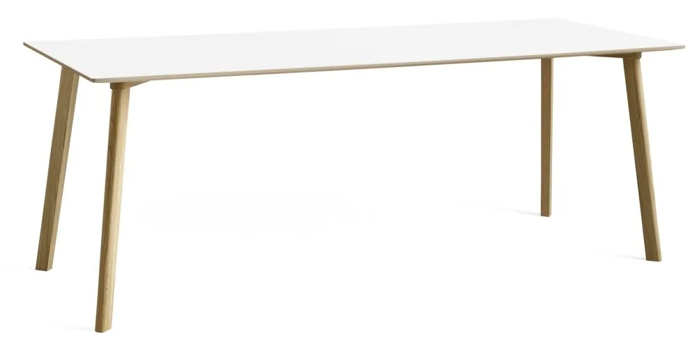 Lage Prijs Hay CPH Deux 210 tafel 200x75 water-based gelakt eiken onderstel-Pearl white
