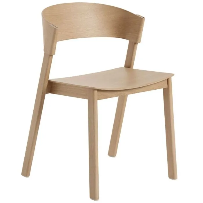 muuto Cover Side Chair stoel-Oak Op = Op