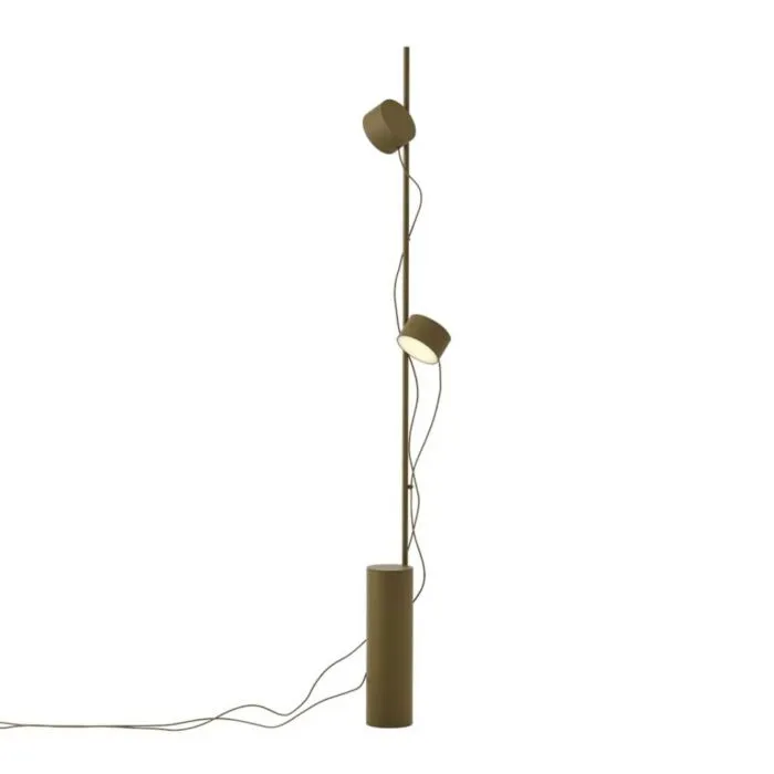 Gereduceerde Prijs muuto Post vloerlamp-Brown green
