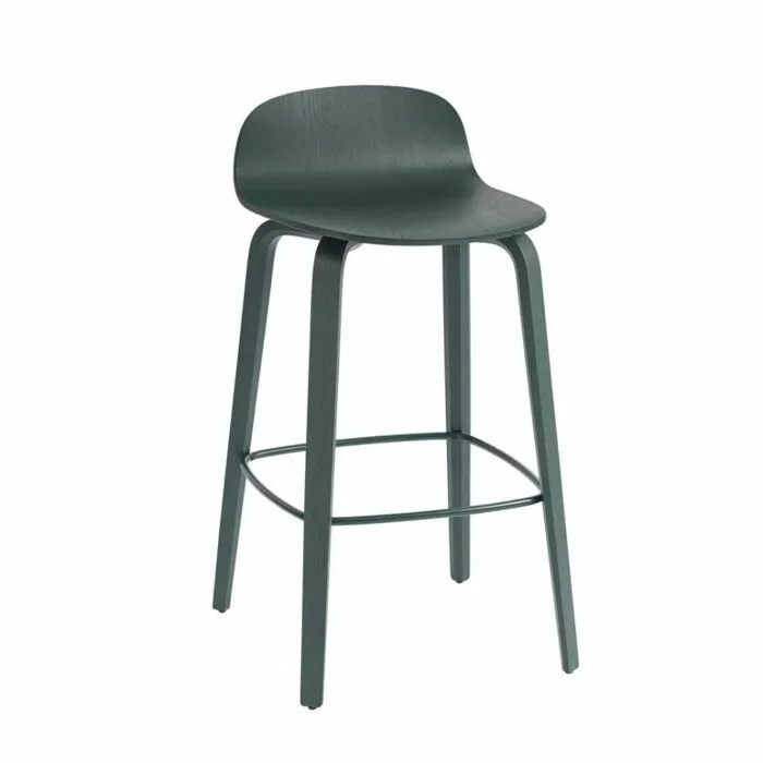 muuto Visu barkruk-Zithoogte 65 cm-Dark green Laatste Kans
