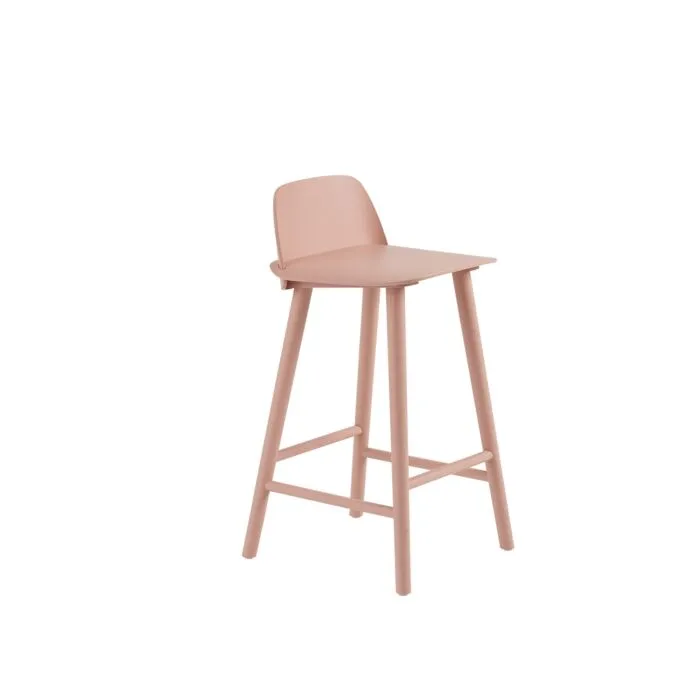 muuto Nerd eiken barkruk-Zithoogte 65 cm-Tan Rose Lage Kosten
