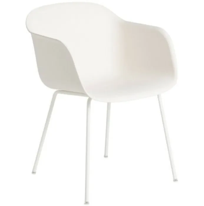 Superprijs muuto Fiber Tube stoel Wit OUTLET