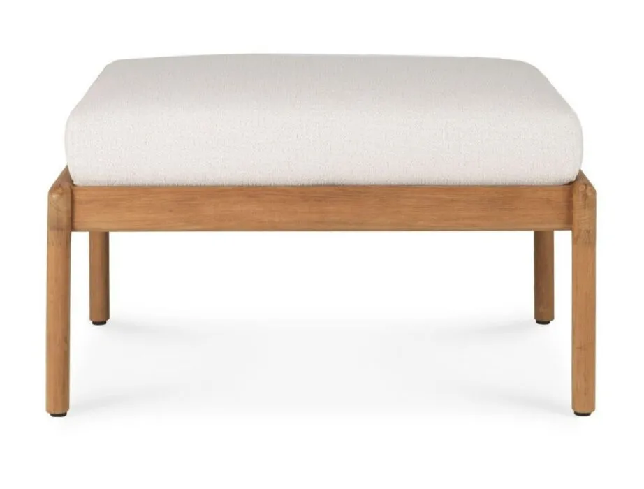 Ethnicraft Teak Jack outdoor voetenbank-Off-white Aanbieding