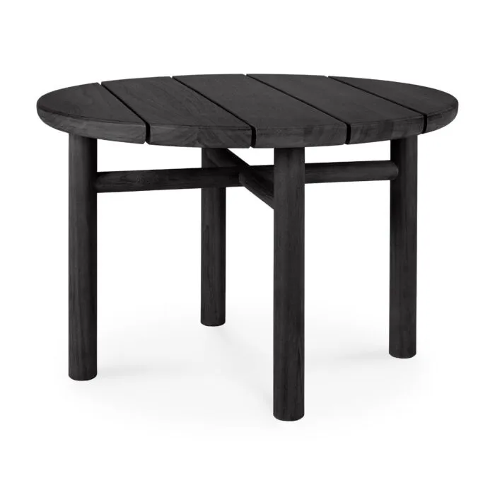 Snelle Levering Ethnicraft Teak Quatro outdoor tafel-67 cm-Teak zwart