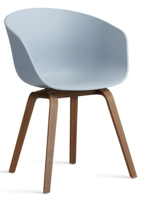 Voordeelprijs HAY About a Chair AAC22 stoel Walnoot onderstel- Slate Blue