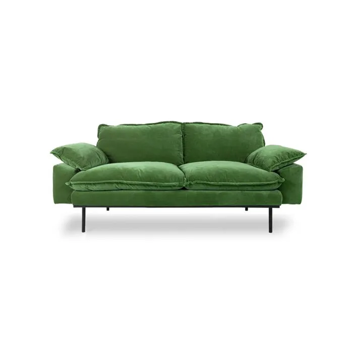Uitverkoop HKliving Retro 2-zits bank-Groen