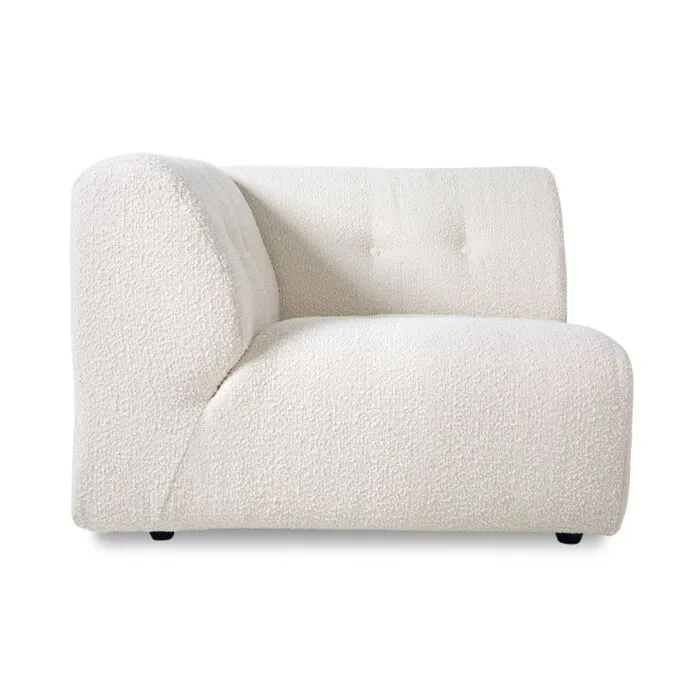 Nieuw HKliving Vint bank element links-Boucle cream