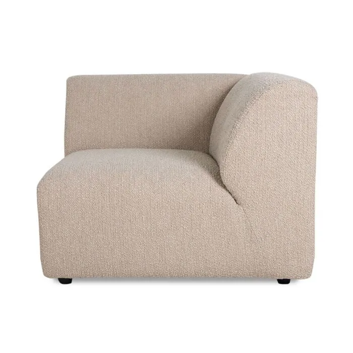 Merkproduct HKliving Jax bank element rechts-Boucle taupe