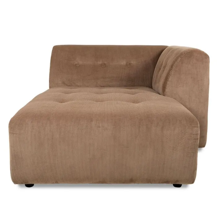 Tijdelijk Beschikbaar HKliving Vint bank element 1,5-zits divan rechts-Bruin