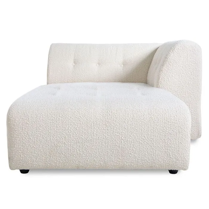 Alleen Vandaag HKliving Vint bank element 1,5-zits divan rechts-Boucle cream
