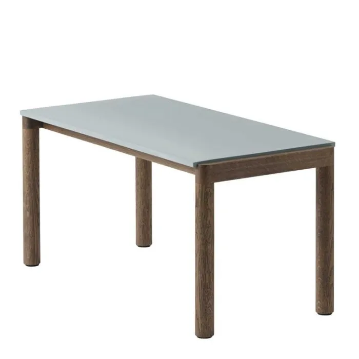 muuto Couple salontafel 40x84-Pale Blue Plain-Dark Oiled Oak Direct Verzonden