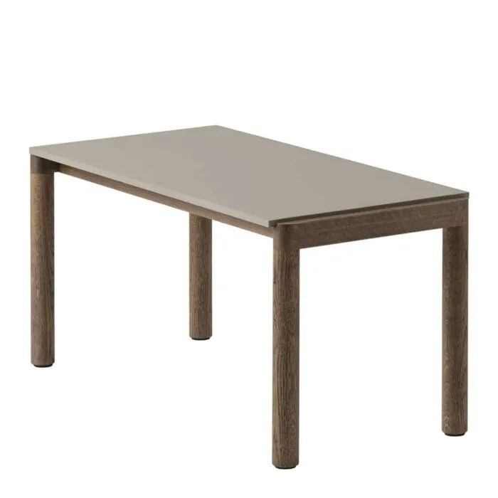 muuto Couple salontafel 40x84-Taupe Plain-Dark Oiled Oak Laatste Kans