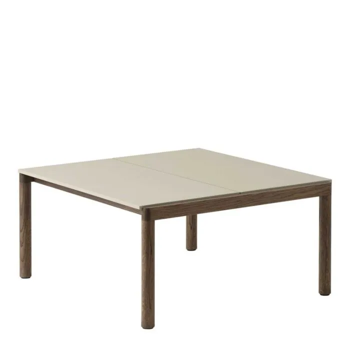 muuto Couple salontafel 80x84-Sand Plain-Dark Oiled Oak Meest Verkocht