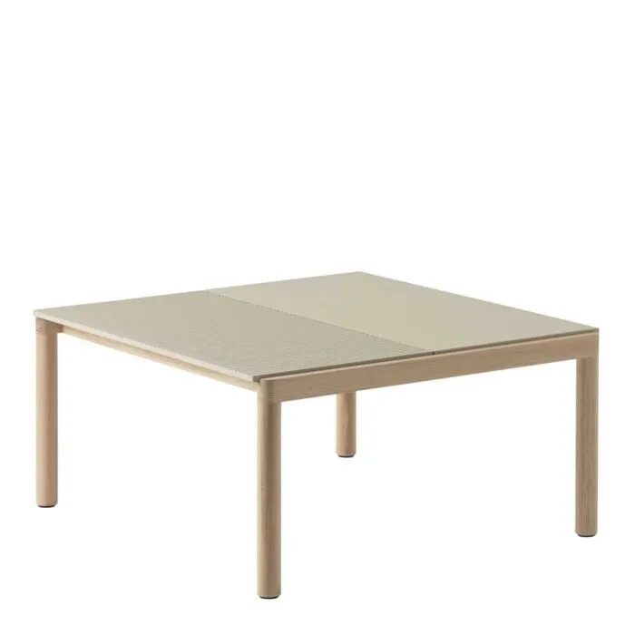 muuto Couple salontafel 80x84-Sand Wavy-Oak Hoge Kwaliteit