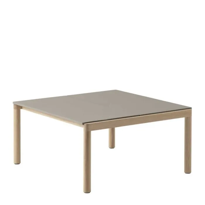 Direct Verzonden muuto Couple salontafel 80x84-Taupe Plain-Oak