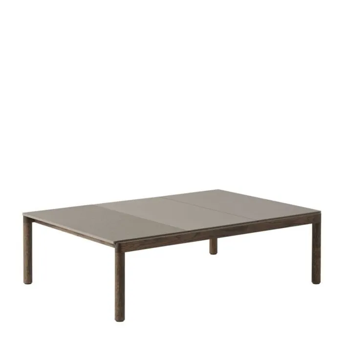 Aanbieding muuto Couple salontafel 120x84-Taupe Wavy-Dark Oiled Oak