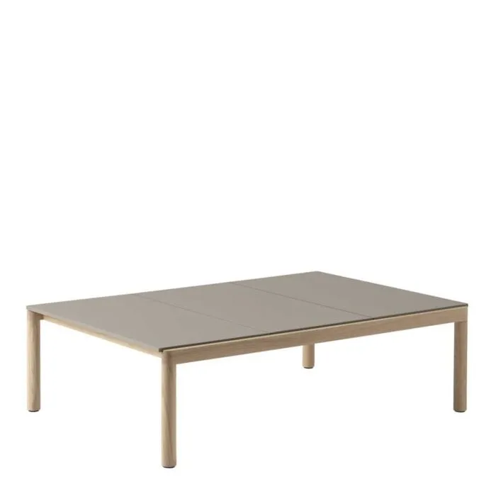 muuto Couple salontafel 120x84-Taupe Plain-Oak Hoge Kwaliteit