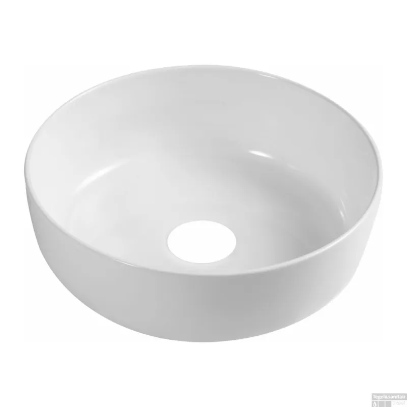 Opbouw Waskom VM Go Adonis 38x38x13.5 cm Porselein Wit Hoge Kwaliteit