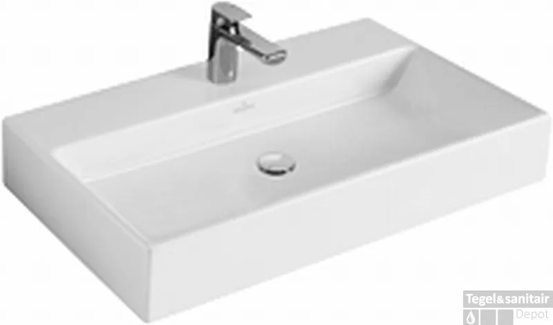Beperkte Voorraad Villeroy & Boch Memento Wastafel 50x42 Cm. 1x Kraangat Met Overloop Wit