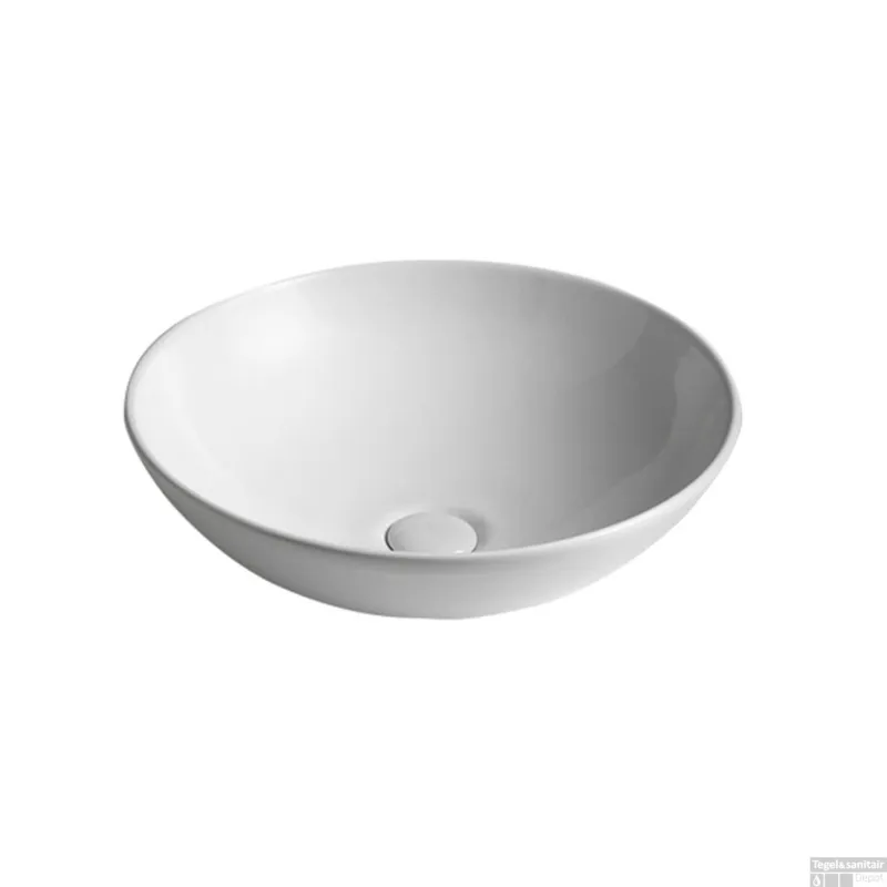 Populair Waskom Sapho Dimp Rond 46x46x15 Keramiek Wit