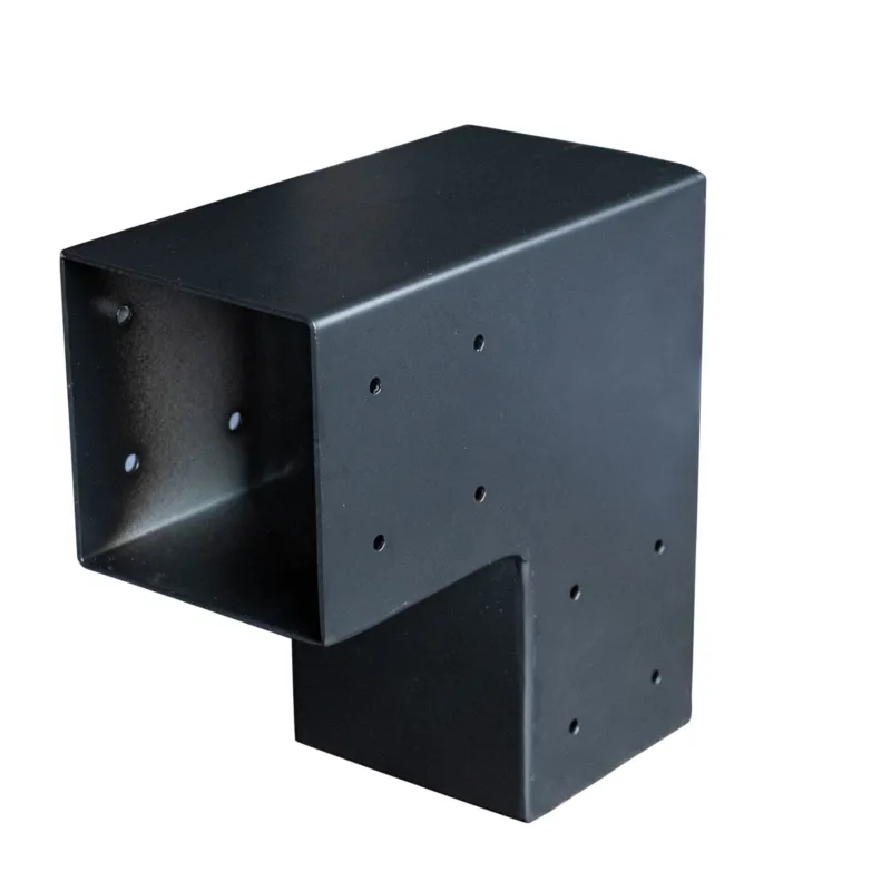 Paalverbinder gegalvaniseerd zwart gepoedercoat - 4-weg paalverbinder Hoge Kwaliteit