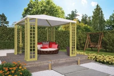 Aanbieding Paviljoen 3x3m - los zeildoek (wit )