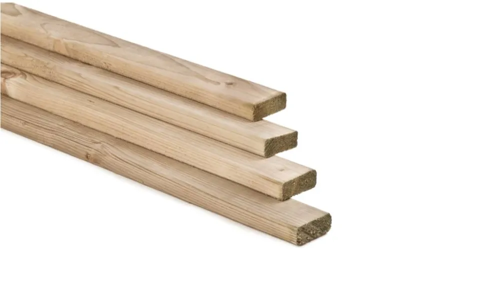 Beperkte Voorraad Vuren lat 19 x 45 mm (1.9 x 4.5 cm) Geïmpregneerd - Vuren 1.9x4.5x420cm