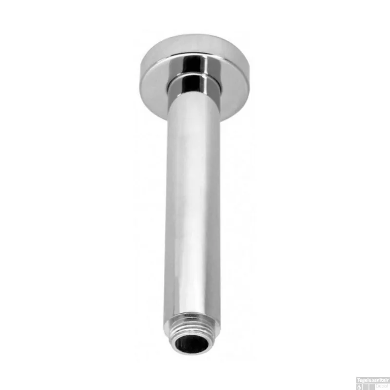 OUTLET Plafonduitloop Hotbath Mate 15 cm Verzwaard Rond Geborsteld Nikkel Finale Uitverkoop