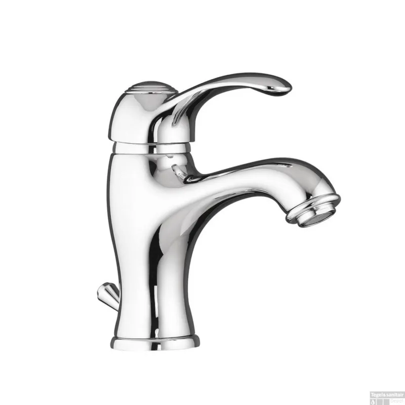 Wastafelmengkraan Sapho Kirké 1-hendel Gebogen 16.6 cm Chroom (incl. clickwaste) Gratis Retour