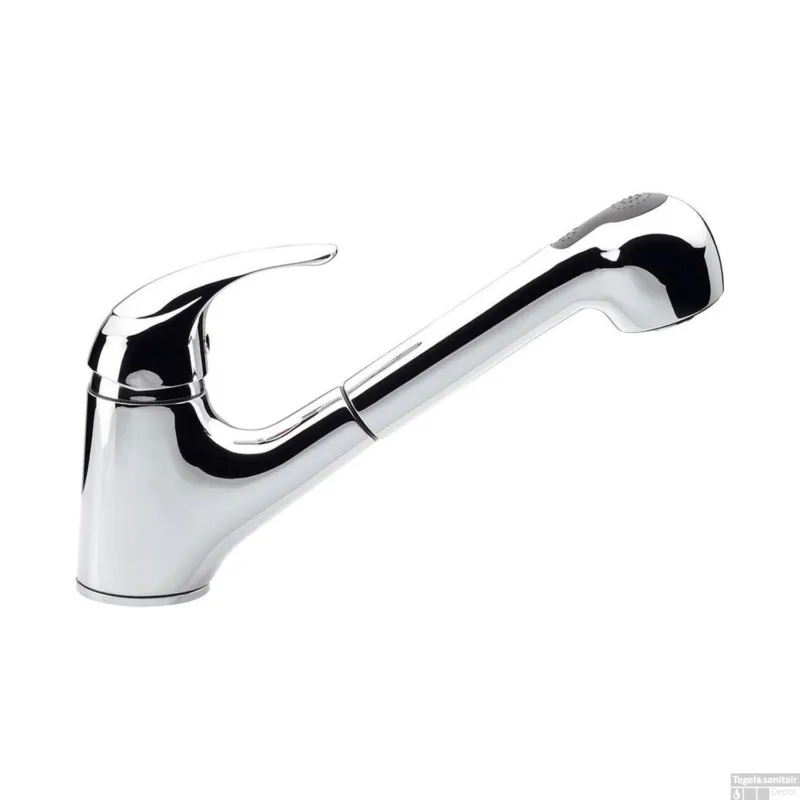 Keukenmengkraan Sapho Saly 1-hendel 20 cm met Uittrekbare Spray Chroom Beperkte Voorraad