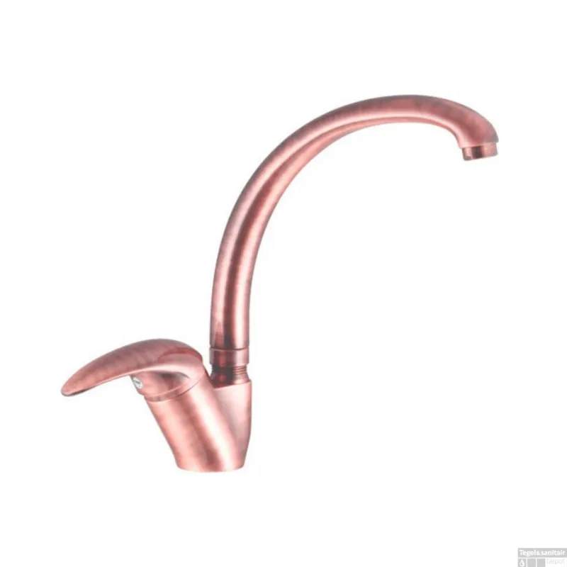 Koop Vandaag Keukenmengkraan Sapho Saly 1-hendel 28 cm Beweegbare Uitloop Koper