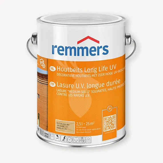 Voordeelprijs Remmers houtbeits Long Life UV kleurloos | 2,5 liter