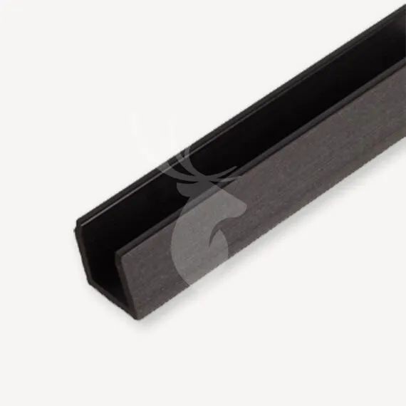 Beperkt Aanbod Duofuse composiet u-profiel | graphite black | 202 cm