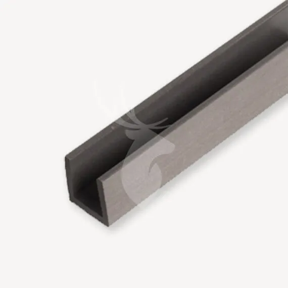 Flitsaanbieding Duofuse composiet u-profiel | stone grey | 202 cm