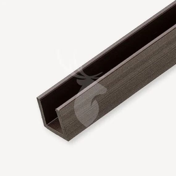 Flitsaanbieding Duofuse composiet u-profiel | wengé brown | 202 cm