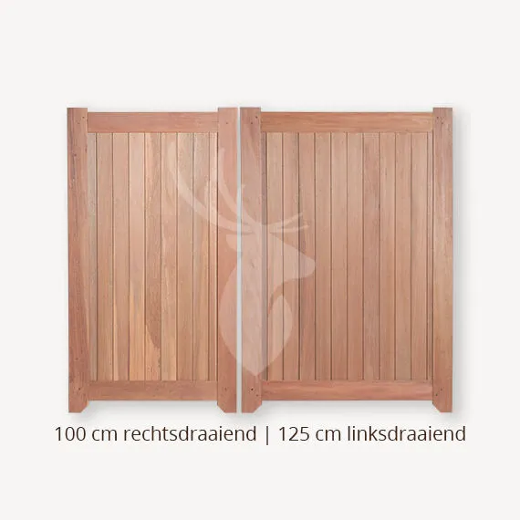 Meest Verkocht Hardhouten poort | incl. zw beslag | dubbel | 180x225 cm