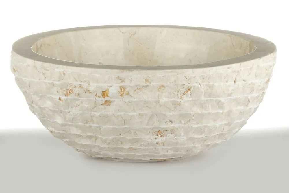 Actieprijs Wit Marmeren Waskom - Oblique | 45x21x15