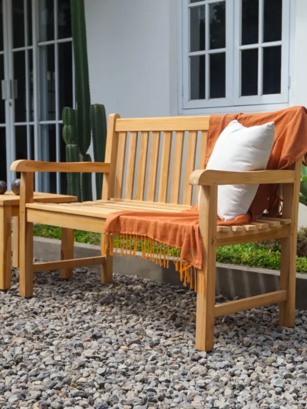 Teakea Windsor Teak Tuinbank 120 cm – FSC® Teakhout | 2-Persoons Parkbank Op = Op
