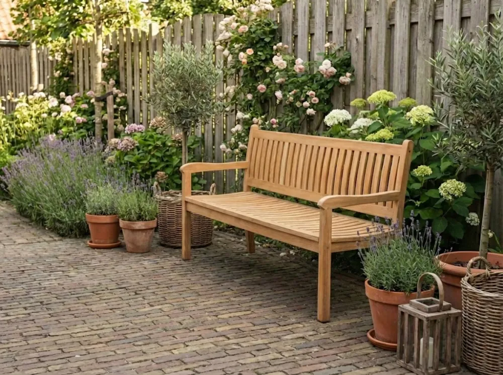 Beaufort Teak Tuinbank | 180 breed | Vier Persoons Luxe Parkbank Nu Kopen