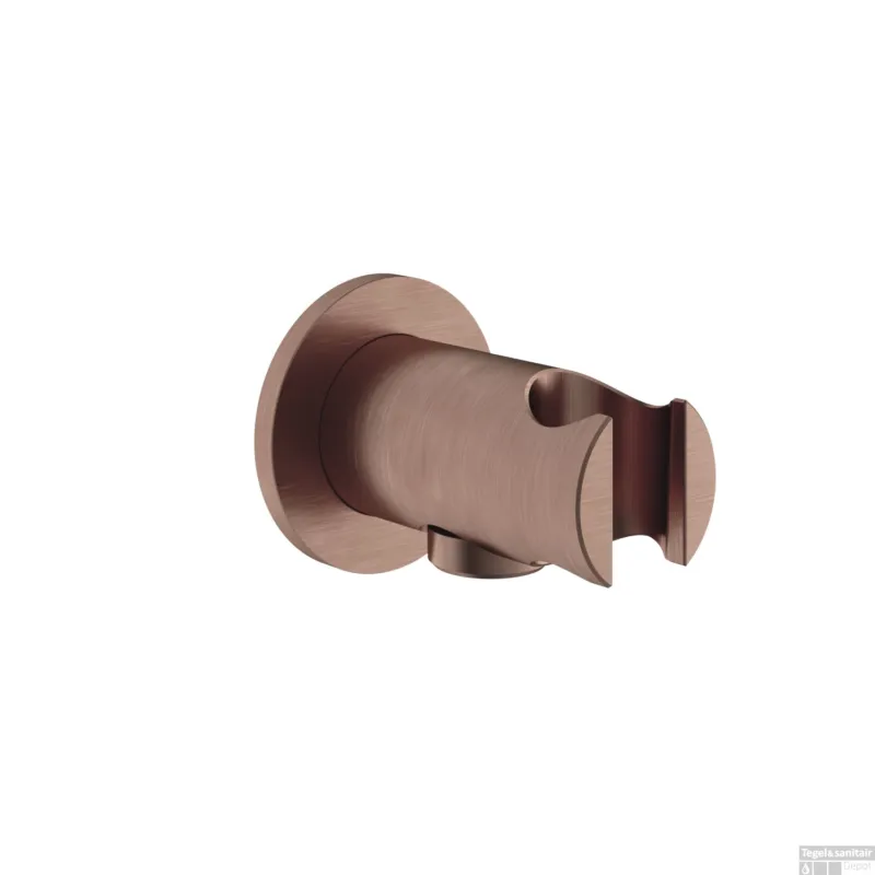 Aanbieding Handdouchehouder Hotbath Archie Met Doucheaansluiting Geborsteld Koper PVD