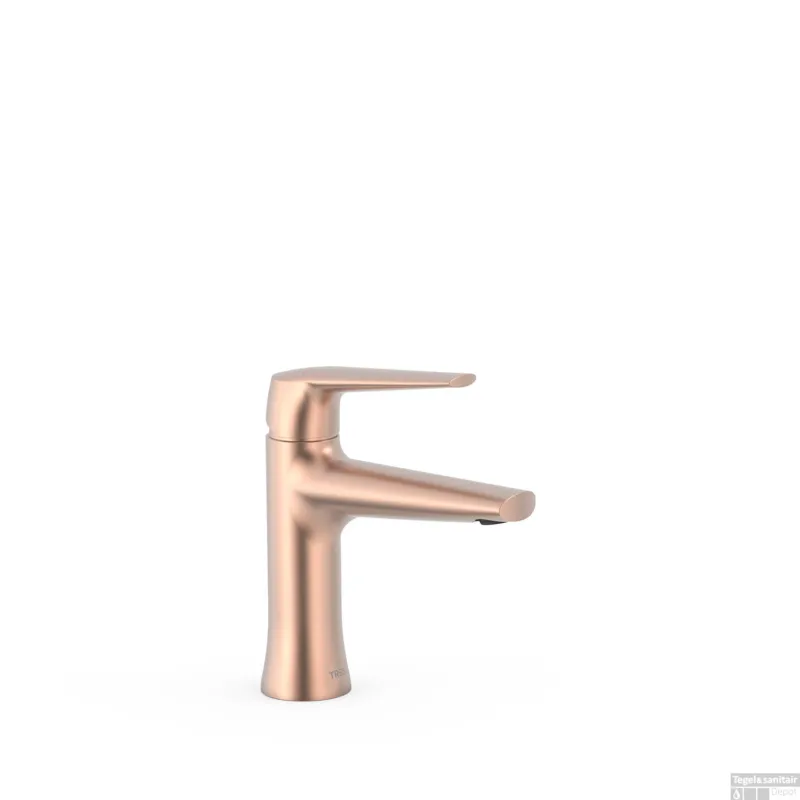 Wastafelmengkraan Tres Fuji met Waterbesparing 17.4 cm Mat Rose Gold Gratis Retour