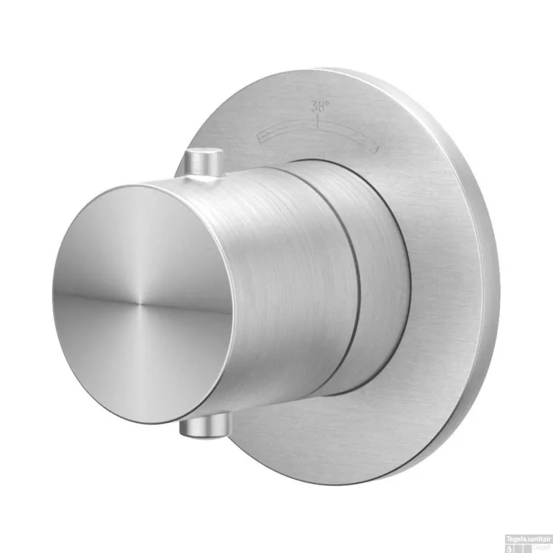 Afbouwdeel IVY Concord Inbouwthermostaat Symmetry Met Rond Rozet Geborsteld RVS316 Goedkoop