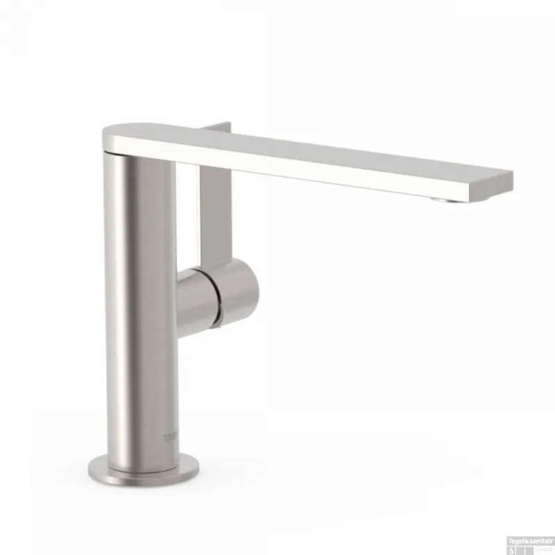 Wastafelmengkraan Tres Project 1-Hendel Uitloop Recht 15,3 cm Rond RVS Gratis Retour
