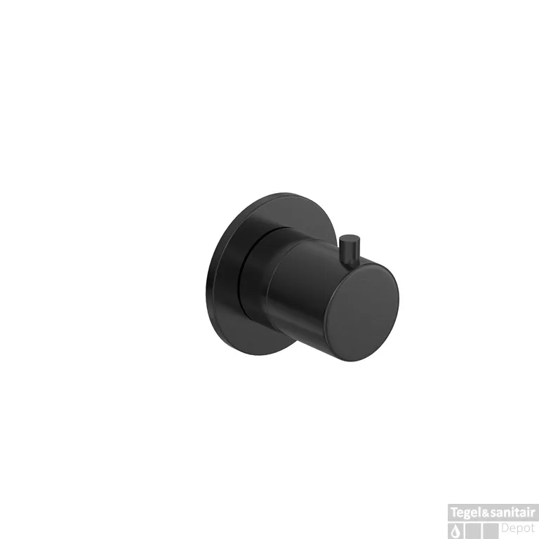 Hotbath COBBER Afbouwdeel 3-weg stop-omstelling MBP Geborsteld Zwart PVD (CB7083EXTMBP) Speciale Aanbieding