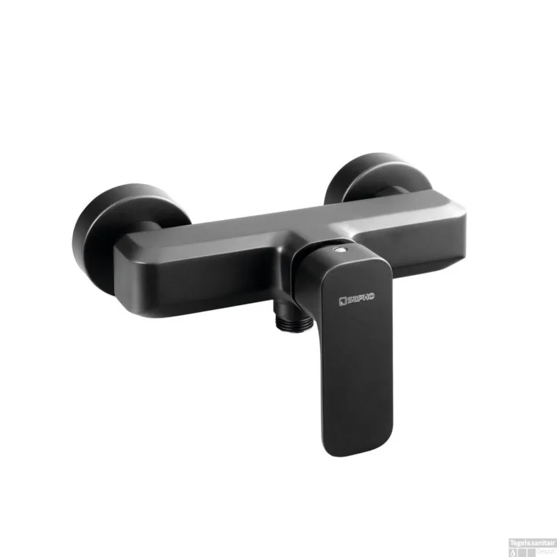 Opbouw Douchekraan Sapho Spy Mengkraan 1-hendel 19.5 cm Mat Zwart Laatste Versie