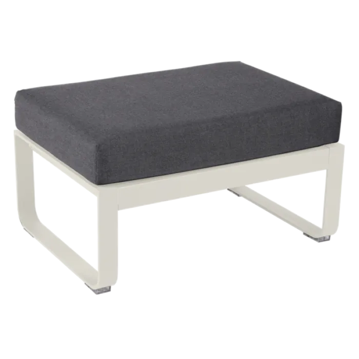Beste Prijs Fermob Bellevie 1-zits voetenbank met graphite grey zitkussen-Clay Grey