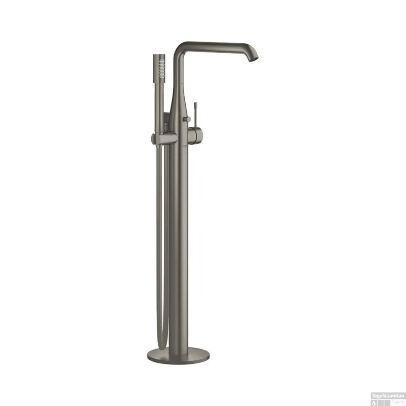 Vrijstaande Badkraan GROHE Essence New Met Douchegarnituur Hard Graphite Geborsteld Betaalbaar