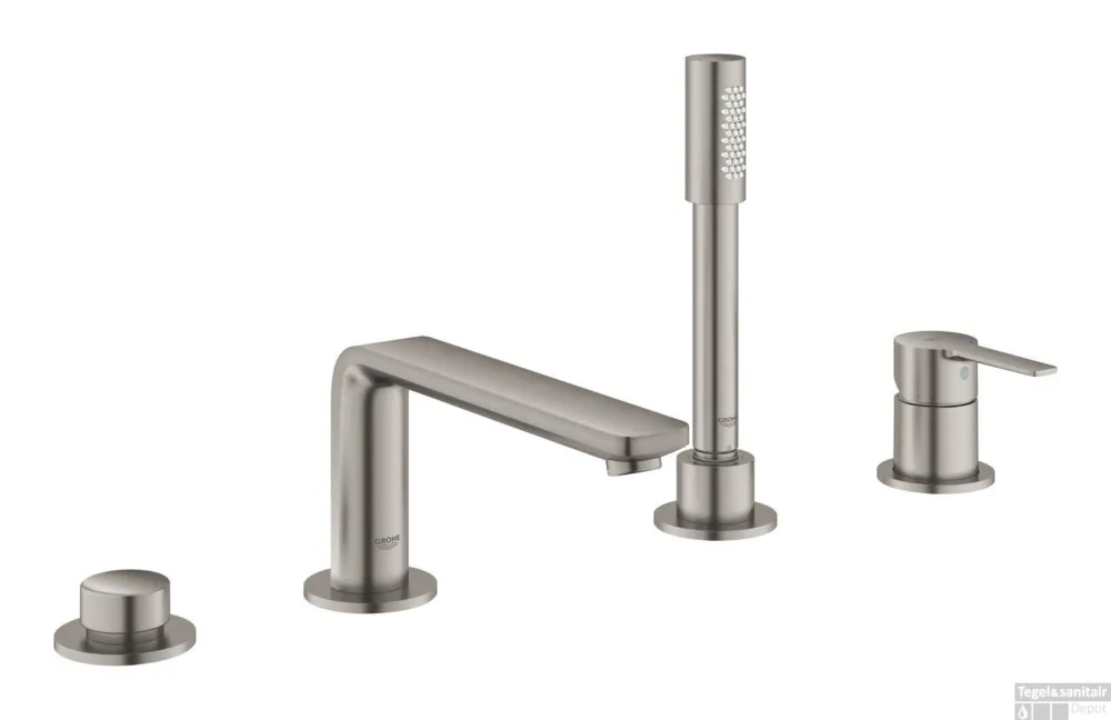 Badrandcombinatie GROHE Lineare New Viergats Supersteel Betaalbaar